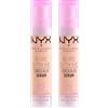 NYX Professional Makeup Bare With Me Siero Correttore Viso e Corpo 2in1 Idratante con Centella Asiatica e Tè Verde per Pelle Secca Occhiaie e Rossori Tonalità 02 Light - 2 Flaconi da 9,6ml