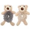 WRITWAA 2 Pezzi Fasce Elastiche per Chioma a Forma di Orsetto in Peluche Beige, Comode e Elastiche, Accessori per Chioma per Compleanni e Cerimonie