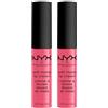 NYX Professional Makeup Soft Matte Lip Cream Tinta Labbra Tonalità Milan Lunga Durata Finish Matte Cremoso Leggero Colore Extra Pigmentato - 2 Rossetti da 8ml