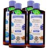 FEI FAN Shampoo Erboristico SEMI DI LINO Illuminante, Per Capelli Tinti e Spenti. Il 98,9% Degli Ingredienti è Naturale o Di Origine Naturale 250ml (4 Flaconi)
