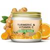 SANZHUAN Maschera viso Turmeric & Vitamina C con collagene, Instant Lifting & Firming Skin Care Mask, Deep Hydrating Smoothing Refreshing Texture Face Mask for Women and Men 2,47 OZ