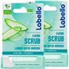 Labello Scrub Idratante Aloe Vera Bio Burrocacao Labbra con Particelle Esfolianti con Vitamina E Esfoliante Senza Oli Minerali e Microplastiche - 2 Stick