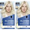 Blonde Schwarzkopf Blonde Sbiancante L1++ (2 x 143 ml), colorante per capelli attivati a olio, con sistema HaptIQ, fino a 9 livelli senza colore giallo