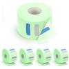 ULIJTH Strisce di carta usa e getta per collo da barbiere, 6,6 x 35,6 cm, 5 rotoli di nastro elastico professionale per il collo di carta per lo styling del salone di capelli