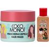 Coco Monoi Maschera Capelli 3in1 con Olio di Cocco e Monoi - Idratante, Nutriente e Riparatrice - Vaso 250 ml - Trattamento Capelli Secchi, Sfibrati o Crespi (Maschera + Omaggio)