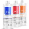 Crowsuggy Aqua Peeling Solution AS1, SA2 e AO3 per la pulizia del viso, scrub per la pelle del salone di bellezza, Hydra Skin Scrub Special, soluzione a bolle piccole (3 flaconi da 400 ml)