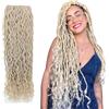 Ser Mulher Extension GODDESS CURL FAUX LOCS DREADS per crochet braids -320Grammi 65 cm - capelli sintetici (613 BIONDO PLATINO)