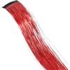 Wambere 8 extension per capelli sintetici con clip, accessori per capelli per ragazze, ciocche di capelli colorate, 50 cm, per donne, ragazze, feste, festival, cosplay, rosso