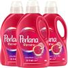 Perlana Renew Colorati Detersivo Liquido Rinnova Colore Capi Colorati per Lavatrice e Bucato a Mano Neutrilzza Cattivi Odori sui Tessuti Rinnova i Colori - 3 Flaconi da 1,44 Litri
