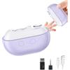 Ainid Tagliaunghie elettrico con luce, tagliaunghie elettrico 3 in 1 e lucidatore con clip di archiviazione, ricaricabile tramite USB, 2 marce per neonati, bambini, anziani e adulti (viola)