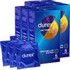 Durex Settebello 2XL Preservativi Extra Large Uomo in Lattice di Gomma Naturale Trasparenti e Lubrificati Forma Classica con Serbatoio Vestibilità Extra Spessore Medio - 6 Confezioni da 5 Profilattici