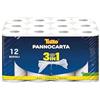 Generico Tutto - 4 Confezioni da 3 Rotoli (12 Rotoli) di Carta da Cucina Senza Profumazione per Pulizia di Superfici e Preparazione di Alimenti