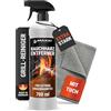 MAXXI CLEAN | Detergente per griglie e resina di fumo - l'originale | 1x 700 ml in flacone spray extra forte [+] | Detergente per forni e griglie concentrato per griglie a gas, acciaio inox, ghisa