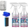 Rietoiu Detergente anticalcare per bagno, per rimuovere macchie ostinate, spray anticalcare per vasca da bagno, WC, doccia, lavandino, spray per la pulizia della schiuma del bagno (2 pezzi)