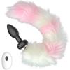 ModexO Plug anale Coda di volpe vibrante butt plug giocattoli del sesso anale telecomando giocattoli anali giochi vibratore con 10 modalità perfette Per coppie cosplay
