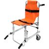 Wisteriariy EMS - Sedia pieghevole per scale, con 2 ruote, portata 350 lbs, in alluminio, portatile, per ambulanza, vigili del fuoco ed evacuazione
