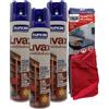 DC CASA SET 3 CERA LIVAX Mobili&Design PER TUTTI I TIPI DI LEGNO + pacco 5 pezzi panni microfibra 30x40
