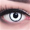 MeralenS Funnylens Lenti a contatto Bianche con porta lenti a contatto White Zombie Bianche Zombie morbide comode da indossare e ideali per Halloween o Carnevale senza correzione