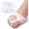 seaNpem Cuscinetti metatarsali in gel, 1 paio di separatori per dita dei piedi, correttore per alluce valgo, raddrizzatore per piedi, cuscinetti traspiranti per calli, punta a martello, vesciche, mais