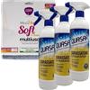FEI FAN QUASAR SET: 3x Quasar SGRASSATORE EXTRARAPIDO Spray. Senza Aloni, Risciacquo Immediato, Profumo Di Limone. Scudo Antisporco, Pulito Più a Lungo 580ml + Panno SOFT Microfibra Multiuso 33x33