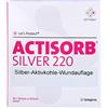 Systagenix Wound Managagement ACTISORB 220 Silver 9,5 x 6,5 cm sterile Silber-Aktivkohle-Wundauflage, 10 pz Comprime