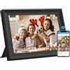 AKImart 32GB 10.1 WiFi Digital Photo Frame con 1280x800 IPS HD Touch Screen, Invia foto o video tramite app o e-mail, supporto unità