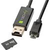 Techly 309951 Cavo USB OTG Micro B/USB A con Lettore Micro SD/SDHC 26cm Nero Nero