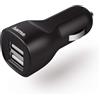 Hama 173624 Caricatore Da Auto Usb 2X, 2.4A, Nero