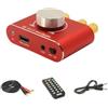 BJdfgE X15H 15W Scheda amplificatore stereo for altoparlanti 12/24V BT 3,5 mm AUX USB Modulo di amplificazione ingresso U-disk Controllo APP Sinilink(Red)