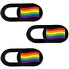 Générique Super Thin Sliding Webcam Cover - Ultra-sottile Privacy Protection for Laptop, Tablet, Smartphone - Rainbow