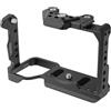 Generico Compatibile con Sony FX30 FX3 Camera Cage Stabilizzatore Rig, Gabbia for conigli in metallo con impugnatura in legno e supporti scorrevoli(Only Stabilizer Cage)