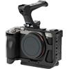 Generico Compatibile con Gabbia Fotocamera Sony a7C II / a7C R TA-T60, Telaio Rig Video Completo/Mezzo in Alluminio for A7 C 2 R(TA-T60-B-B)