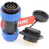 DRRI SD28 9Pin Flangia Quadrata Impermeabile IP68 Aviazione Disconnessione Rapida Paratia Spina Maschio Presa femmina con viti per e-bike Wheel Disconnt