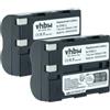 vhbw 2x batteria compatibile con Nikon D70, D50, D100, D70s, D100 SLR fotocamera (1000mAh, 7,2V, Li-Ion)