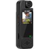 PLCPDM Videocamera sportiva portatile 1080P con obiettivo rotante a 180°, tasca impermeabile per moto, ciclismo, viaggi, videocamera esterna portatile