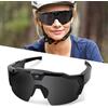 Annadue Occhiali per Fotocamera, Occhiali da Ciclismo Intelligenti 1080P 12MP con Fotocamera, Sole Smart Action WiFi Indossabili per Attività All'Aria Aperta Escursionismo Ciclismo
