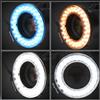 EVTSCAN Luce flash ad anello, luce di riempimento portatile a batteria flash ad anello con filtro colorato adattatore fotografia