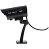 Healeved Telecamera Finta Alta Simulazione con LED Lampeggiante per Esterni e Interni Staffa Regolabile Facile da Installare Telecamera di Sicurezza Dummy Realistica senza Batteria Nero