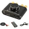 BJdfgE X15H 15W Scheda amplificatore stereo for altoparlanti 12/24V BT 3,5 mm AUX USB Modulo di amplificazione ingresso U-disk Controllo APP Sinilink(Black)