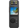 KIXZSAZ Videocamera Action Cam Rotazione obiettivo 180° Type-C Ricarica 256GB Espansione ABS 360° Wifi Telecamera Mini Telecamera Wifi