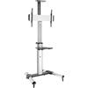 InLine 23170A 70 Nero, Argento base da pavimento per tv a schermo piatto