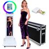 YuuuCooo Cabina fotografica LCD da 29 pollici per iPad, macchina fotografica portatile con luce LED RGB e custodia da volo per compleanni, lauree, matrimoni, eventi (cabina fotografica + stampante)