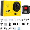 DIGNIFE Action Camera, Action Camera Ultra HD 4K/30fps 2.0 pollici 170D subacqueo impermeabile Videoregistratore Telecamere Sport Cam(Yellow)