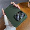 ENILSA Custodia per telefono di protezione completa in vetro per obiettivo fotografico di lusso per iPhone 12 13 14 Pro Max Cover per cellulare rigida opaca antiurto per PC, verde, per iPhone 13 Pro