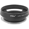 vhbw paraluce sostituisce Panasonic LH-46GF per obiettivi da 46mm - nero, metallo, rotondo