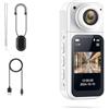 EasyByMall Fotocamera compatta per Vlogging con risoluzione 4K, supporto magnetico e 1 display da 47 pollici (bianco)