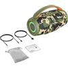 Denash Altoparlante Stereo Wireless con Bassi Potenti da 60 W con Luci RGB per Casa/festa/all'aperto, Suono Senza Perdite, Batteria da 8000 MAh, BT 5.3, Distanza di Trasmissione 10 M, (Camuffare)