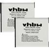 vhbw 2x batteria compatibile con Sony Cybershot DSC-W690, DSC-W730, DSC-WX100, DSC-W830, DSC-W710, DSC-W810 fotocamera (600mAh, 3,6V, Li-Ion)