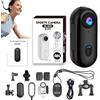Gienslru Motiontrail - Videocamera Nexo25, grandangolo 120°, portatile, 4K/1080p, ad alta risoluzione, con clip magnetica e custodia impermeabile, rotazione a 360°, per POV, immersioni, ciclismo, colore nero