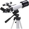 JMOZHCD Telescopio rifrattore, telescopio per principianti per astronomia per bambini, telescopio da 70 mm, lunghezza focale 700 mm, ingrandimento 120x, telescopio rifrattore